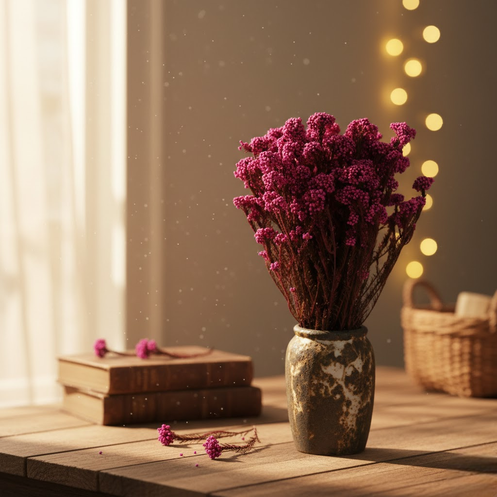 Pink Dried Rice Flower – Natural Forever Floral Décor | ArteCasa