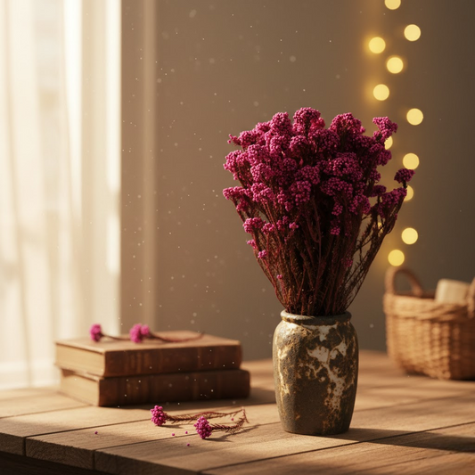 Pink Dried Rice Flower – Natural Forever Floral Décor | ArteCasa