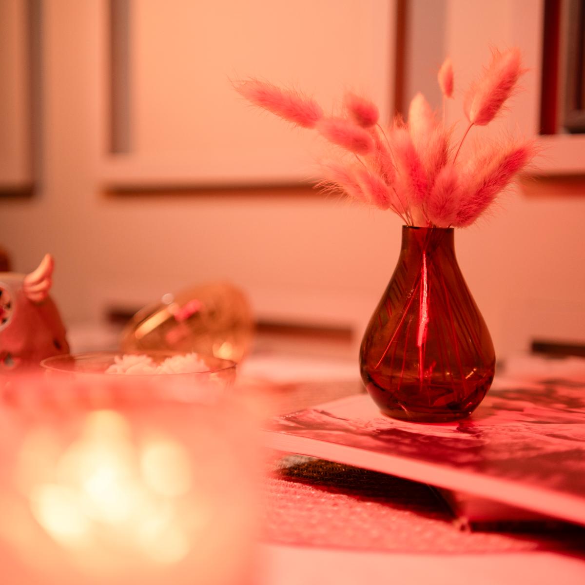 Rustic Charm Decorative Vase with Dried Flower Arrangement