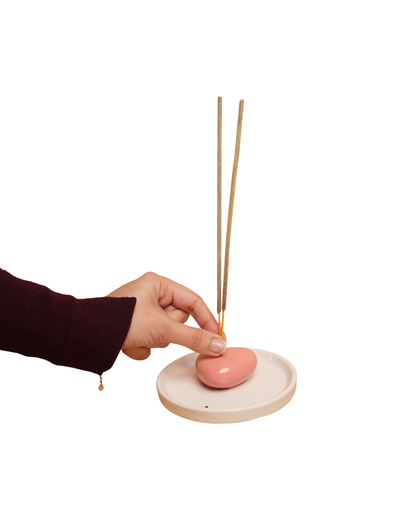 heartglow agarbati stand heart shaped ceramic incense holder