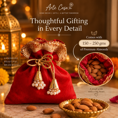 Ruby Utsav Red Festive Gift Basket – Diwali Gift Hamper with Urli Soy Wax Candle