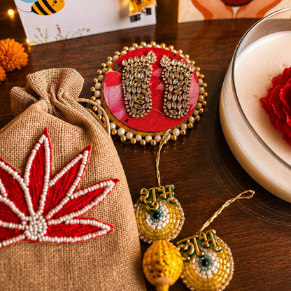 Crimson Rose Diwali Candle Gift Hamper – Elegant Festive Gift