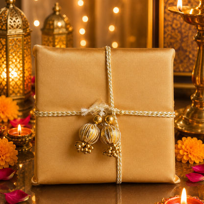 Green Chai & Diya Diwali Gift Basket – Festive Tea & Candle Hamper