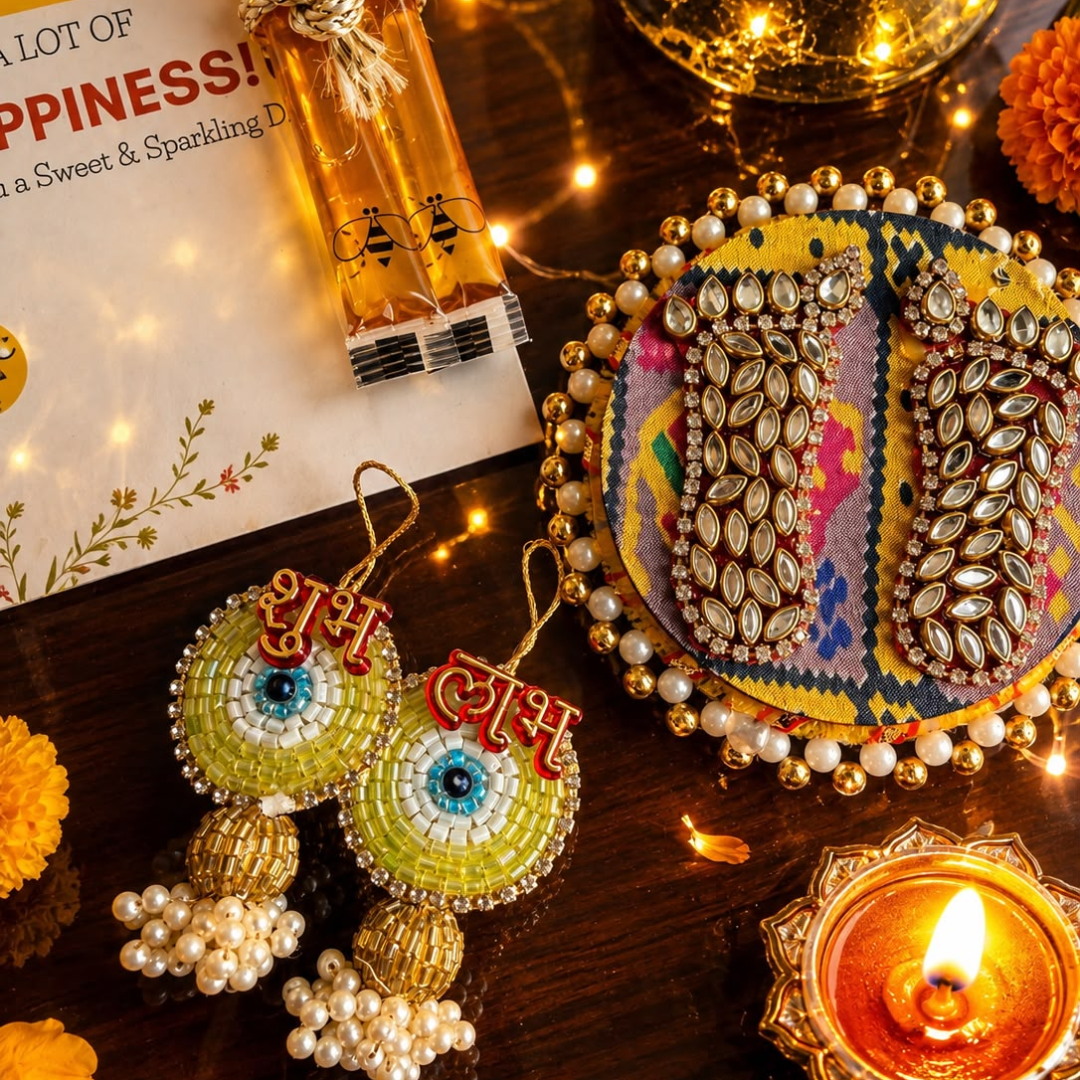 Emerald Glow Diwali Candle Gift Hamper – Elegant Festive Gift